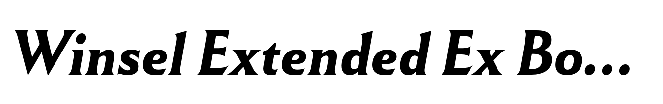 Winsel Extended Ex Bold Italic